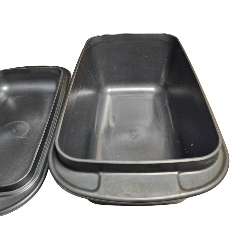 Tupperware Ultra Pro 1.9L Loaf Pan with Lid Charcoal Gray Microwave Oven Safe